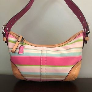 Striped Coach Handbag